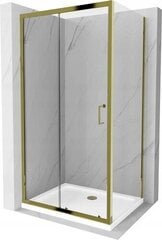 Dušas kabīne Mexen Apia White/Gold, 110 x 80 cm cena un informācija | Dušas kabīnes | 220.lv