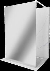 Walk-in dušas siena Mexen Kioto balta 110 x 200 cm cena un informācija | Dušas durvis, dušas sienas | 220.lv