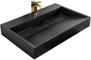 Konglomerāta izlietne REA Goya Black Mat, 70 cm цена и информация | Раковины | 220.lv