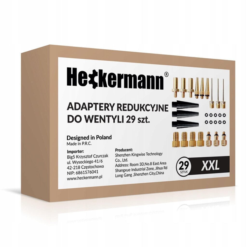 Vārstu adapteru komplekts Heckermann, dažādas krāsas цена и информация | Velo pumpji | 220.lv