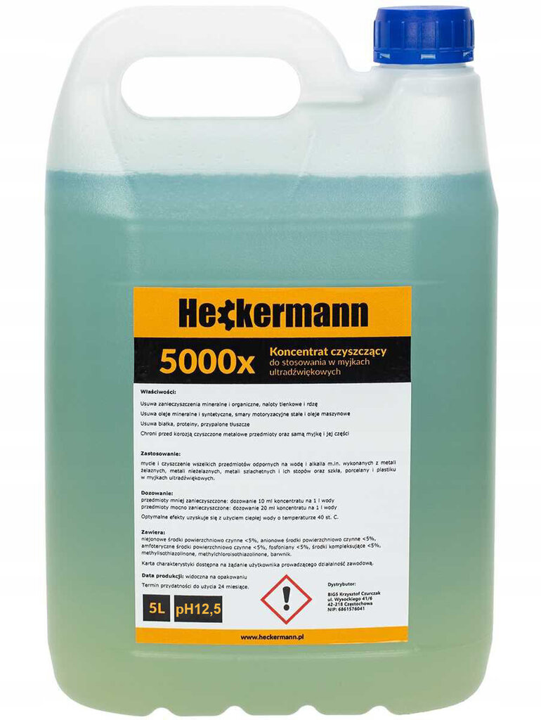 Šķidrais koncentrāts ultraskaņas tīrīšanai Heckermann, 5 l цена и информация | Auto ķīmija | 220.lv