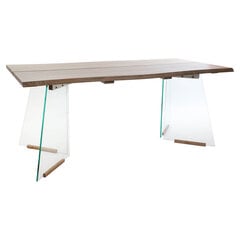 Pusdienu galds DKD Home Decor Stikls Koks MDF (180 x 90 x 76 cm) cena un informācija | Virtuves galdi, ēdamgaldi | 220.lv