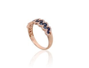Золотое кольцо с бриллиантами "Золотой Узор XVI" из красного золота 585 пробы DS01G628 цена и информация | Кольца | 220.lv