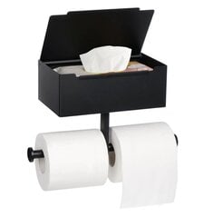 Tualetes papīra turētājs ar mitro salvešu kastīti cena un informācija | Vannas istabas aksesuāri | 220.lv
