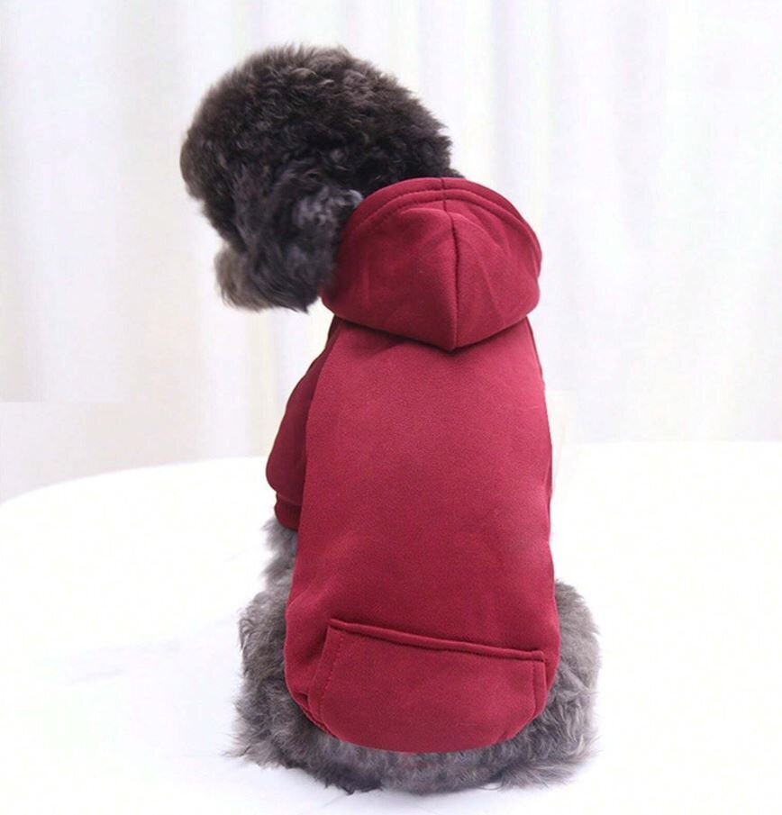 Suņa mētelis, 28x35 cm, Sarkans цена и информация | Apģērbi suņiem | 220.lv