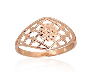 Золотое кольцо "Амон Ра" из красного золота 585 пробы DS01G463 цена и информация | Кольца | 220.lv
