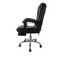 Biroja krēsls ar kāju balstu, eko āda - melns,Malatec cena un informācija | Biroja krēsli | 220.lv