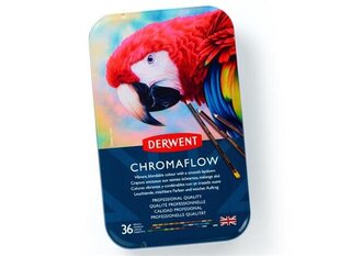 Krāsainie zīmuļi Derwent Chromaflow, 36gab. cena un informācija | Modelēšanas un zīmēšanas piederumi | 220.lv