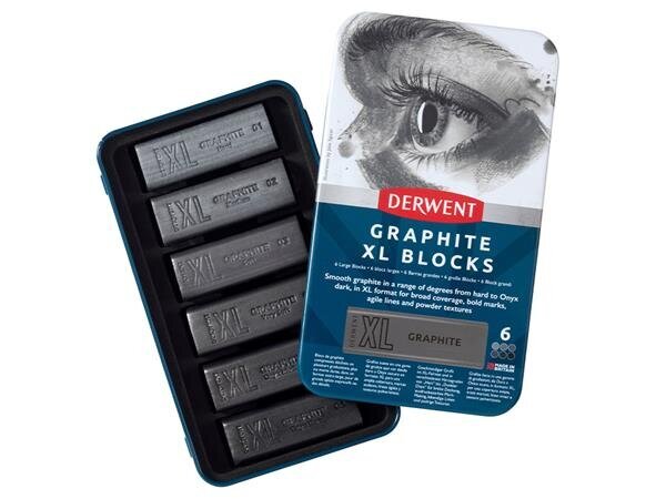 Grafīta nūjiņa Derwent Graphite XL, 6gab. cena un informācija | Modelēšanas un zīmēšanas piederumi | 220.lv