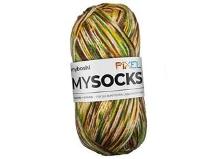 Dzija Myboshi Mysocks Pixel Copper, 150g цена и информация | Принадлежности для вязания | 220.lv