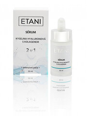 Serums 2 in 1 hialuronskābe ar kolagēnu Etani, 30 ml цена и информация | Сыворотки для лица, масла | 220.lv