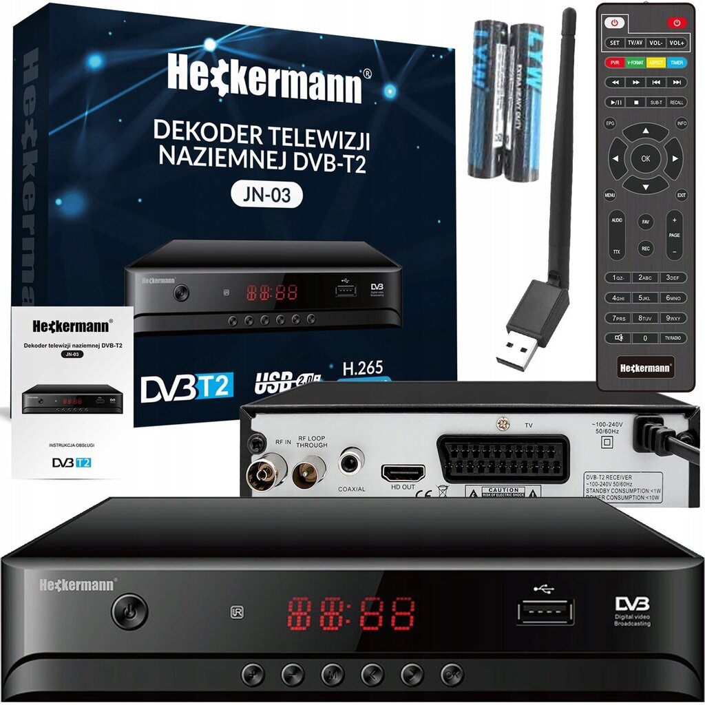 HDME Decodificador IPTV Multimedia - Set Top Box TV, H.265, WLAN WiFi  integrado 150 Mbps, reproductor multimedia Internet TV, receptor IP HEVC  H.256