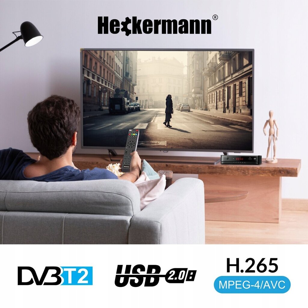 HDME Decodificador IPTV Multimedia - Set Top Box TV, H.265, WLAN WiFi  integrado 150 Mbps, reproductor multimedia Internet TV, receptor IP HEVC  H.256