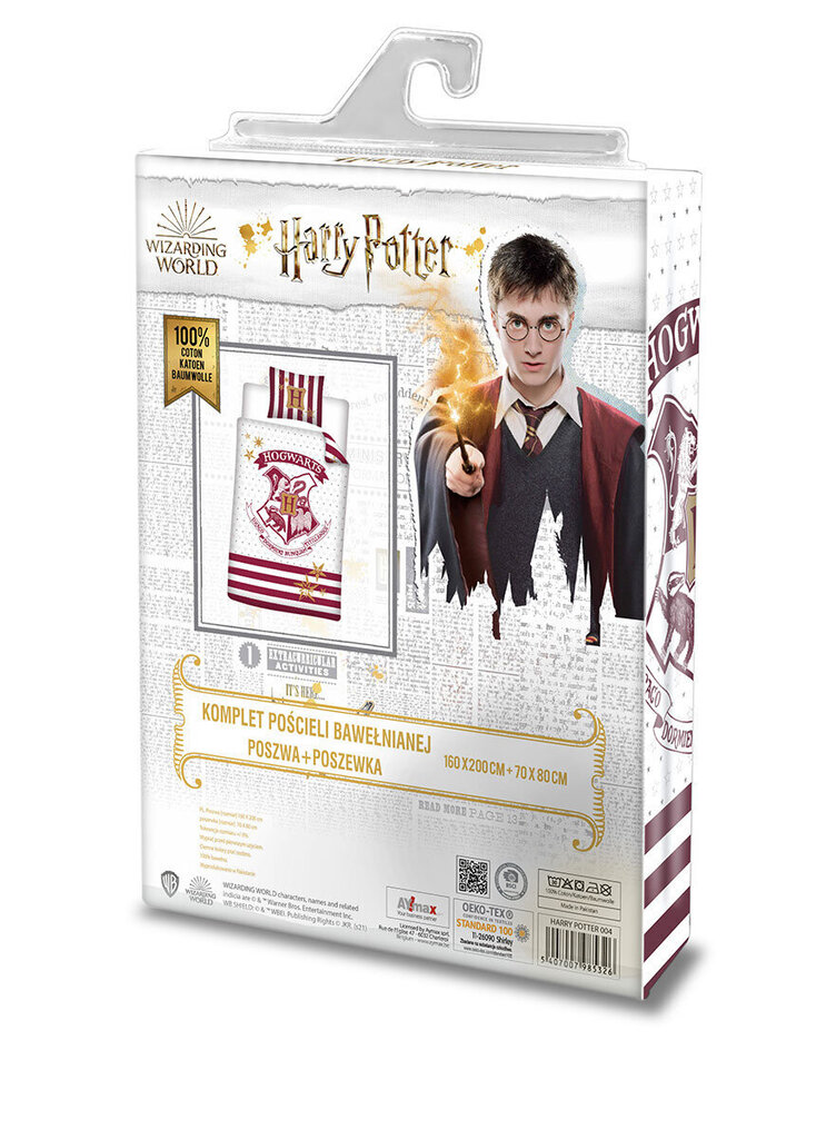 Bērnu gultas veļas komplekts Harry Potter, 160x200, 2 daļu cena un informācija | Bērnu gultas veļa | 220.lv