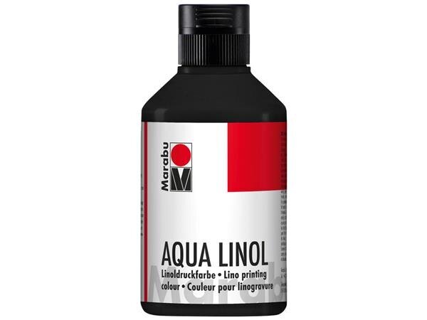 Krāsa iespieddarbiem Marabu Aqua Linol 073 black, 250ml cena un informācija | Modelēšanas un zīmēšanas piederumi | 220.lv