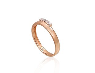 Золотое кольцо с бриллиантами "Токио XXXII" из красного золота 585 пробы DS01G338 цена и информация | Кольца | 220.lv