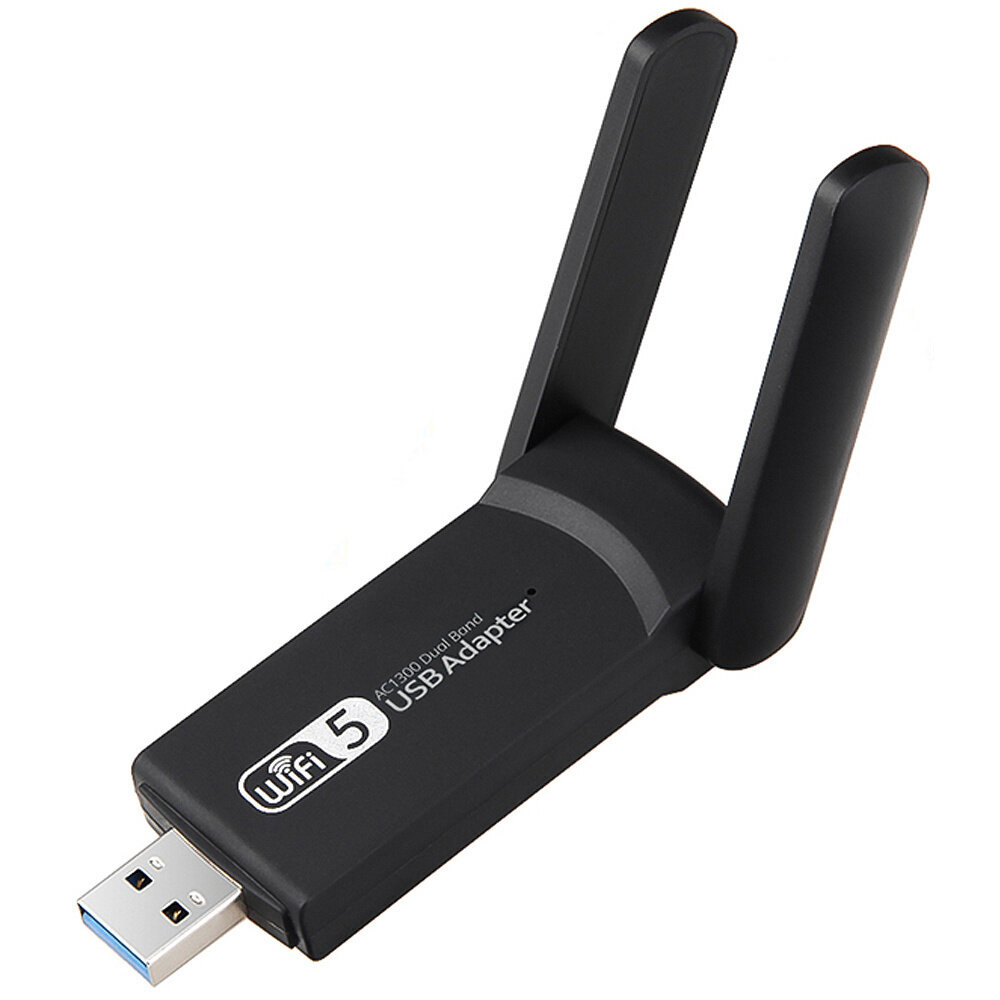 USB Wifi adapteris USB 3.0 1300mbps dubultā antena cena un informācija | Adapteri un USB centrmezgli | 220.lv
