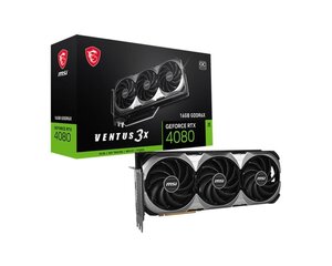 MSI GeForce RTX 4080 Ventus 3X E OC RTX408016GBVENT3XEOC cena un informācija | Videokartes (GPU) | 220.lv