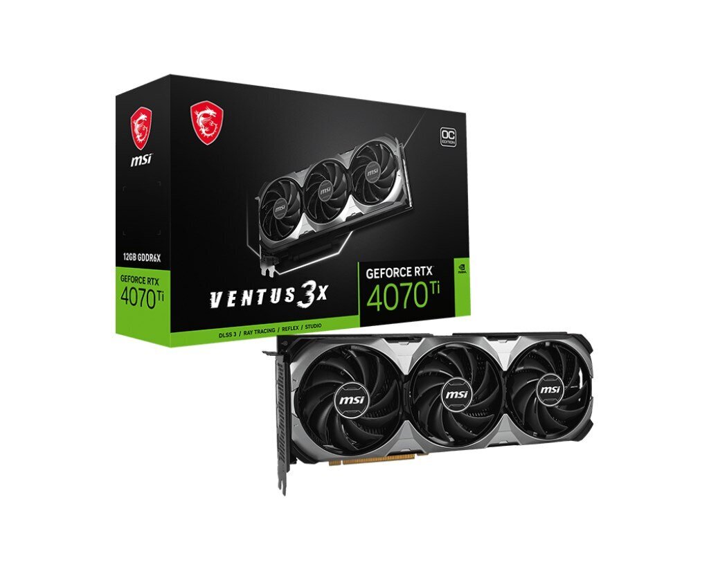 MSI GeForce RTX 4070 Ti Ventus 3X E1 12G OC cena un informācija | Videokartes (GPU) | 220.lv