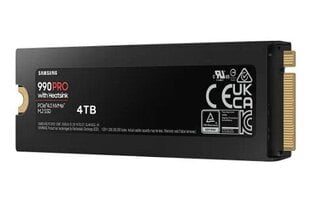 Samsung 990 PRO MZ-V9P4T0GW цена и информация | Внутренние жёсткие диски (HDD, SSD, Hybrid) | 220.lv