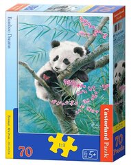 Puzle Castorland panda uz bambusa, 70 d. cena un informācija | Puzles, 3D puzles | 220.lv