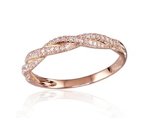Золотое кольцо с бриллиантами "Альпина" из красного золота 585 пробы DS00G126 цена и информация | Кольца | 220.lv