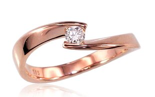 Золотое кольцо с бриллиантами "Комета VI" из красного золота 585 пробы DS00G035 цена и информация | Кольца | 220.lv