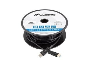 Lanberg, HDMI, 80 m cena un informācija | Kabeļi un vadi | 220.lv