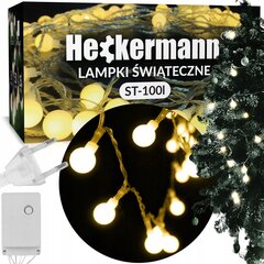 Ziemassvētku vītne, 50 LED, 15m cena un informācija | Ziemassvētku lampiņas, LED virtenes | 220.lv