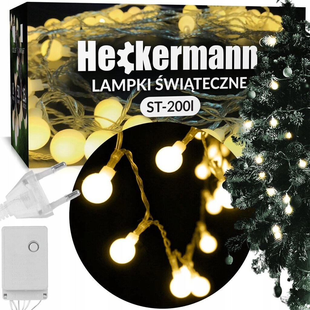 Ziemassvētku vītne, 100xLED, 20m цена и информация | Ziemassvētku lampiņas, LED virtenes | 220.lv