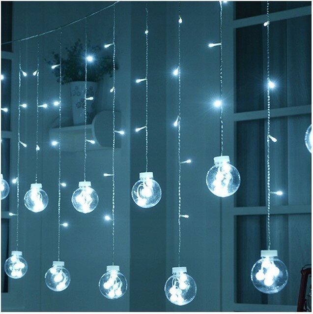 Ūdensizturīgi āra vītnes spuldzes burbuļi, 108 LED, 5,15 m цена и информация | Ziemassvētku lampiņas, LED virtenes | 220.lv