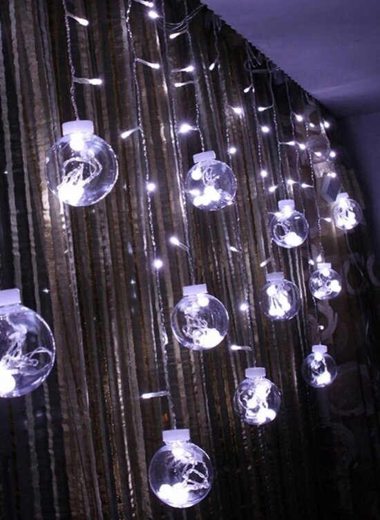 Ūdensizturīgi āra vītnes spuldzes burbuļi, 108 LED, 5,15 m цена и информация | Ziemassvētku lampiņas, LED virtenes | 220.lv
