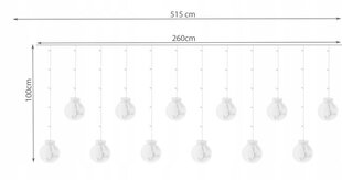 Ūdensizturīgi āra vītnes spuldzes burbuļi, 108 LED, 5,15 m цена и информация | Гирлянды | 220.lv
