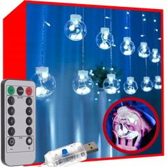 Ūdensizturīgi āra vītnes spuldzes burbuļi, 108 LED, 5,4 m cena un informācija | Ziemassvētku lampiņas, LED virtenes | 220.lv