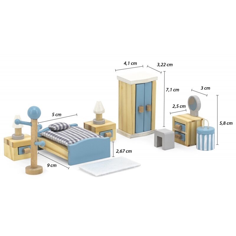 Leļļu guļamistabas mēbeļu komplekts Viga PolarB цена и информация | Rotaļlietas meitenēm | 220.lv