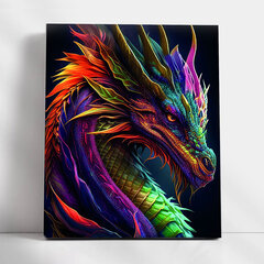 Картина по номерам на раме Портрет дракона MG2470e 40х50 см цена и информация | Живопись по номерам | 220.lv