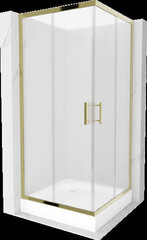 Dušas kabīne Mexen Rio ar paliktni un sifonu, matēta, Gold, 90 x 90 cm cena un informācija | Dušas kabīnes | 220.lv
