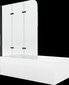 Vanna Mexen Cubik ar apdari un stikla sienu, 160x70 cm + 120 cm, white+III/fold/black цена и информация | Vannas | 220.lv