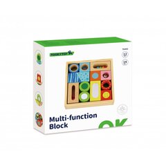 Набор деревянных многофункциональных блоков 12 штук, TOOKY TOY цена и информация | Игрушки для малышей | 220.lv