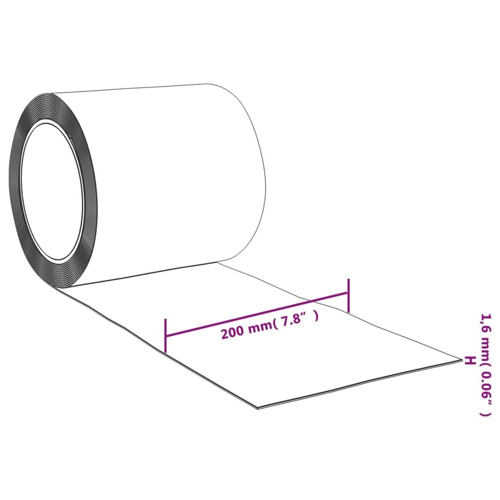 vidaXL durvju aizkars, sarkans, 200 mmx1,6 mm, 25 m, PVC cena un informācija | Durvju stopētāji un citi aksesuāri | 220.lv