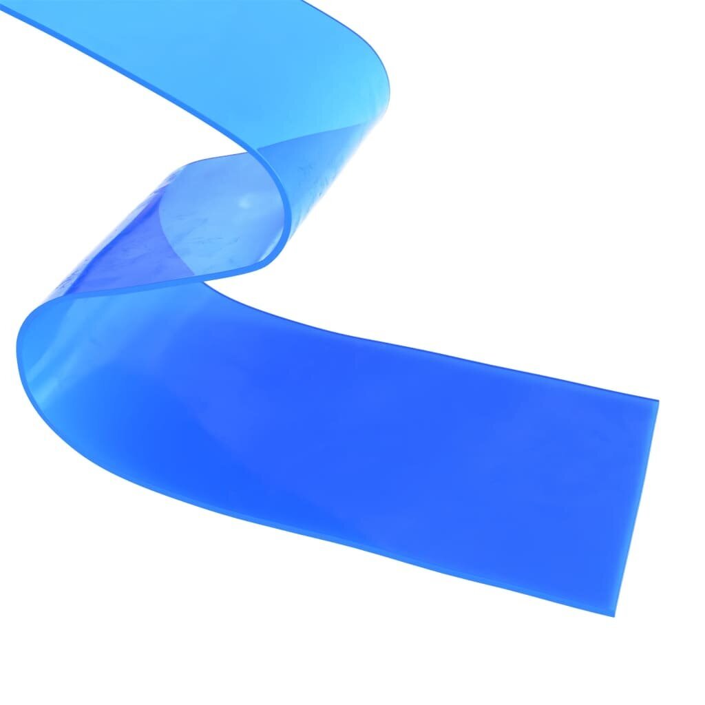 vidaXL durvju aizkars, zils, 200 mm x 1,6 mm, 50 m, PVC цена и информация | Durvju stopētāji un citi aksesuāri | 220.lv