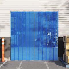 vidaXL durvju aizkars, zils, 200 mm x 1,6 mm, 50 m, PVC cena un informācija | Durvju stopētāji un citi aksesuāri | 220.lv