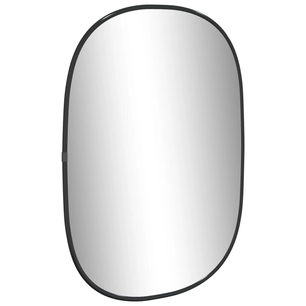 vidaXL sienas spogulis, melns, 50x35 cm cena un informācija | Spoguļi | 220.lv