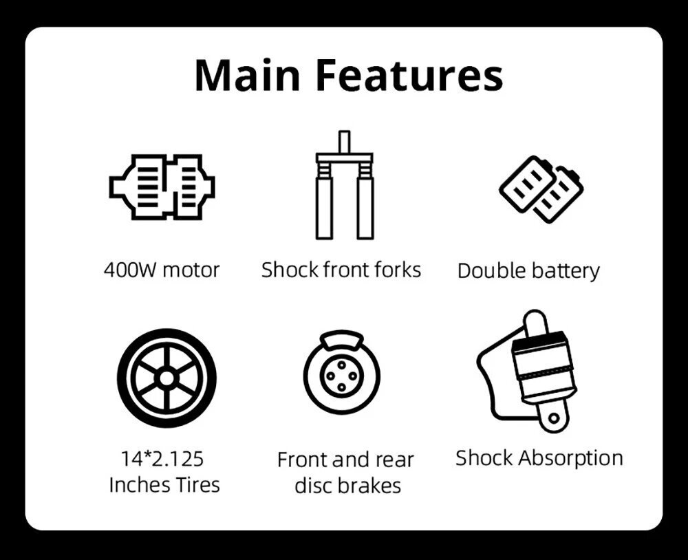 Elektriskais velosipēds Niubility B14S, melns цена и информация | Elektrovelosipēdi | 220.lv