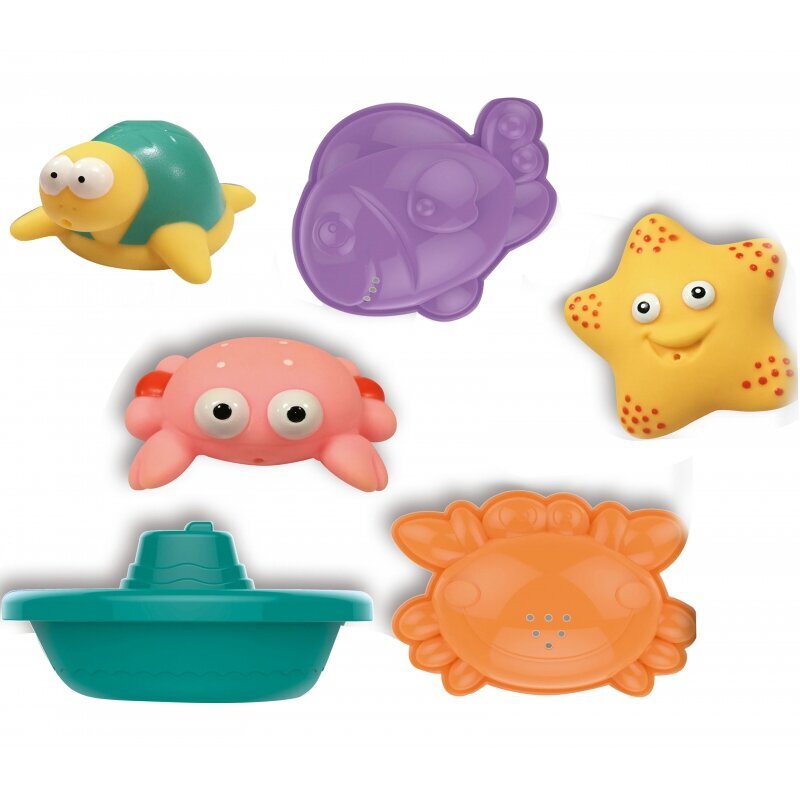 Vannas rotaļlietu komplekts, jūras dzīvnieki Woopie Baby cena un informācija | Rotaļlietas zīdaiņiem | 220.lv