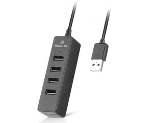 Real-El HQ-154 USB 2.0 HUB, 1.2 m цена и информация | Адаптеры и USB разветвители | 220.lv