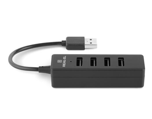 Real-El HQ-154, USB 2.0 HUB, 4 x USB цена и информация | Adapteri un USB centrmezgli | 220.lv