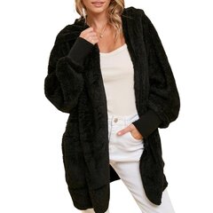 Sieviešu flīsa jaka/jaka, melna cena un informācija | Sieviešu džemperi | 220.lv