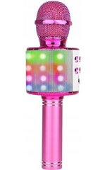 Bluetooth mikrofons ar LED apgaismojumu, rozā cena un informācija | Rotaļlietas meitenēm | 220.lv