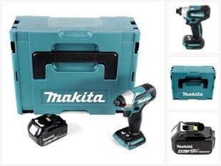 Akumulatora trieciena skrūvgriezis Makita DTD 155 RM1 18 V Makpac + 1 x BL1840 B 4,0 Ah akumulators - bez lādētāja цена и информация | Шуруповерты, дрели | 220.lv